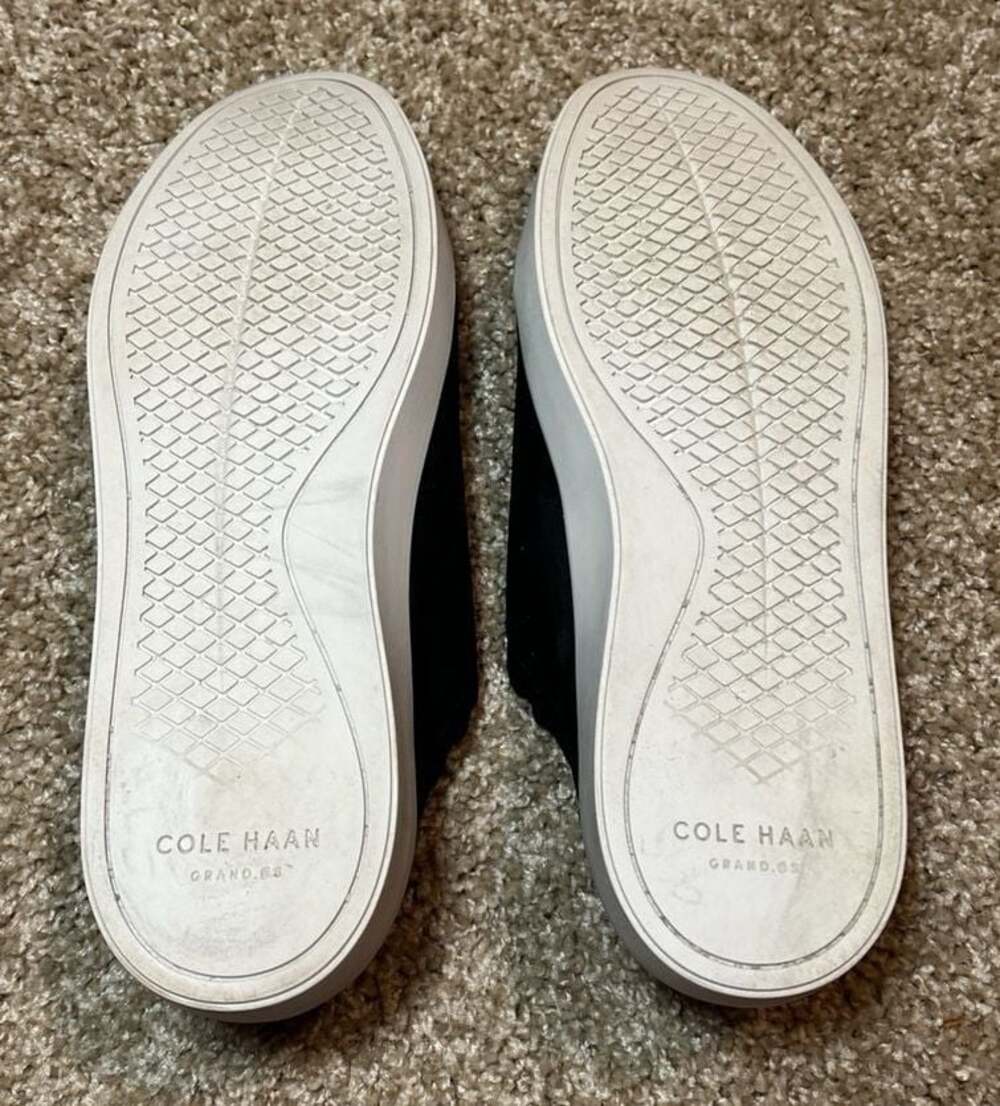 Cole Haan Grand Crosscourt Scalloped Slip-On Sneakers Black Size 8B - Picture 6 of 10